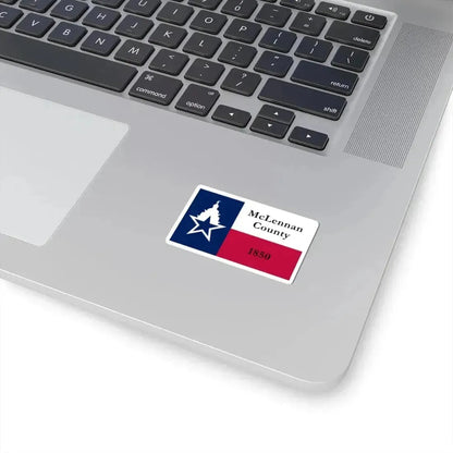 Flag of McLennan County Texas (United States) STICKER Vinyl Kiss-Cut Decal - The Sticker Space