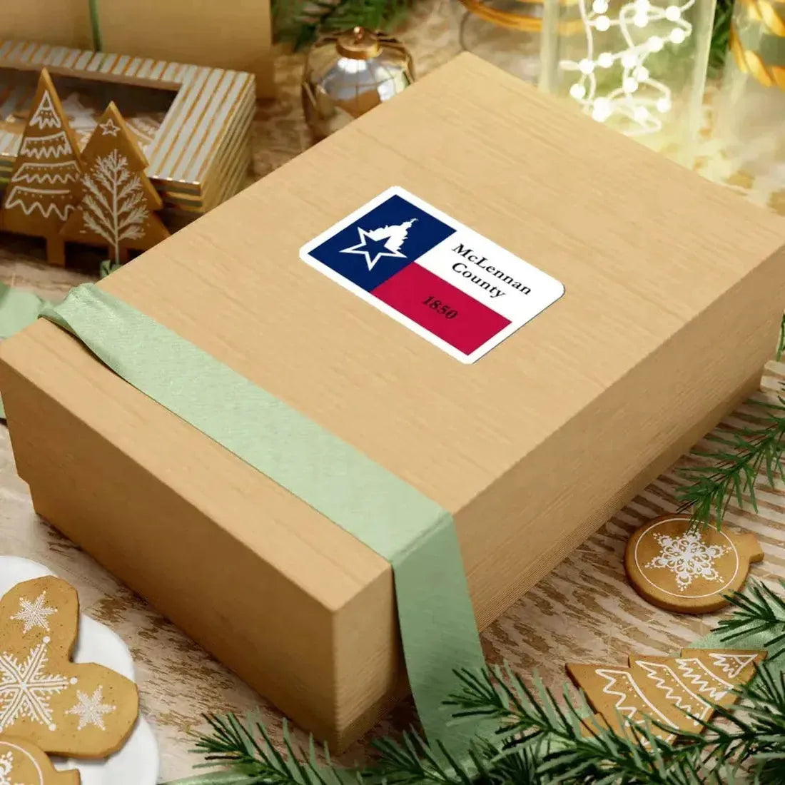 Flag of McLennan County Texas (United States) STICKER Vinyl Kiss-Cut Decal - The Sticker Space