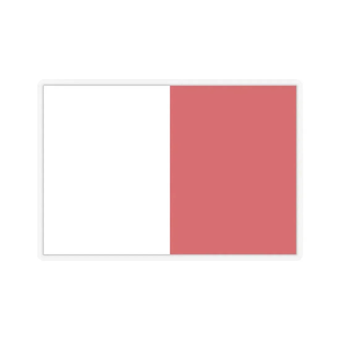 Flag of Mdina Malta - STICKER Vinyl Kiss-Cut Decal 2 Inch Transparent - The Sticker Space