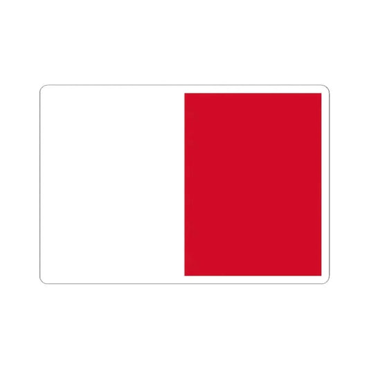 Flag of Mdina Malta - STICKER Vinyl Kiss-Cut Decal 2 Inch White - The Sticker Space