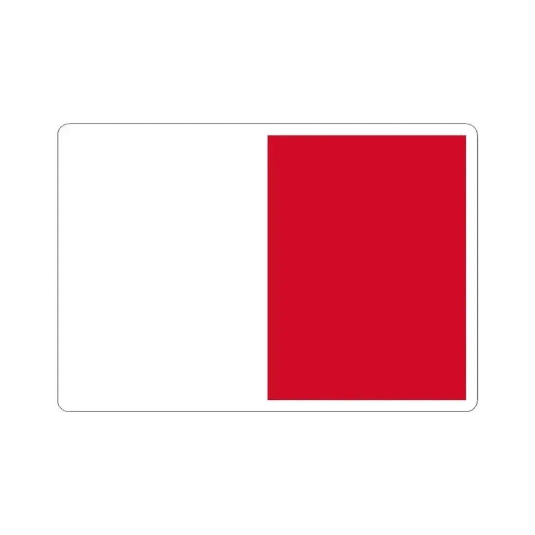 Flag of Mdina Malta - STICKER Vinyl Kiss-Cut Decal 3 Inch White - The Sticker Space
