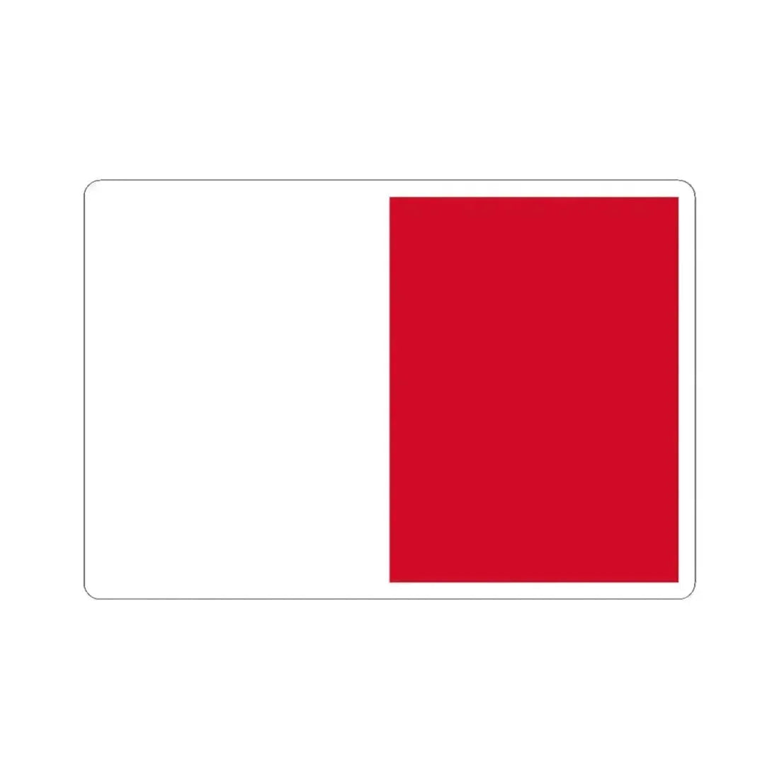 Flag of Mdina Malta - STICKER Vinyl Kiss-Cut Decal 4 Inch White - The Sticker Space