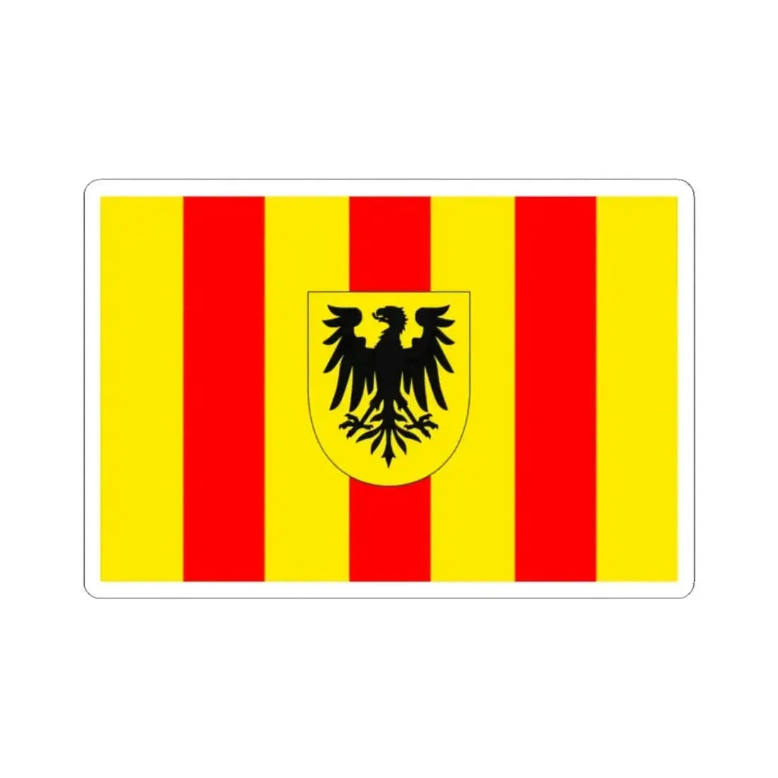 Flag of Mechlin (Belgium) STICKER Vinyl Kiss-Cut Decal 2 Inch White - The Sticker Space