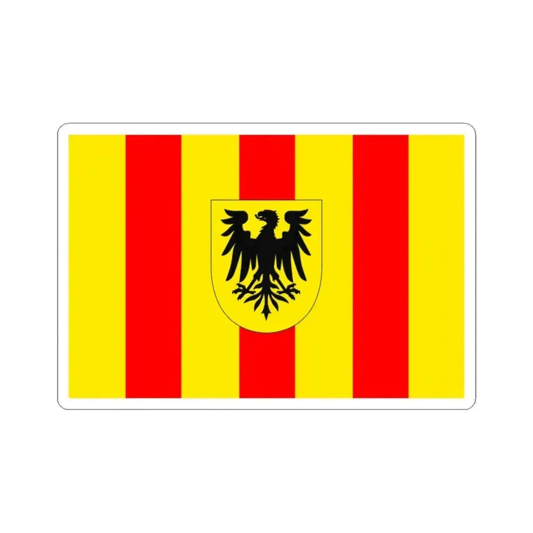 Flag of Mechlin (Belgium) STICKER Vinyl Kiss-Cut Decal 3 Inch White - The Sticker Space