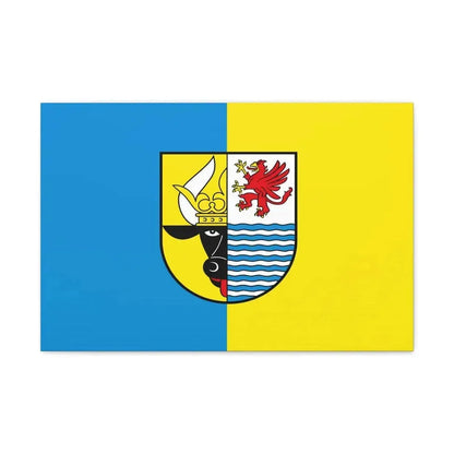 Flag of Mecklenburgische Seenplatte Germany - Canvas Wall Art 24″ x 16″ 1.25" - The Sticker Space