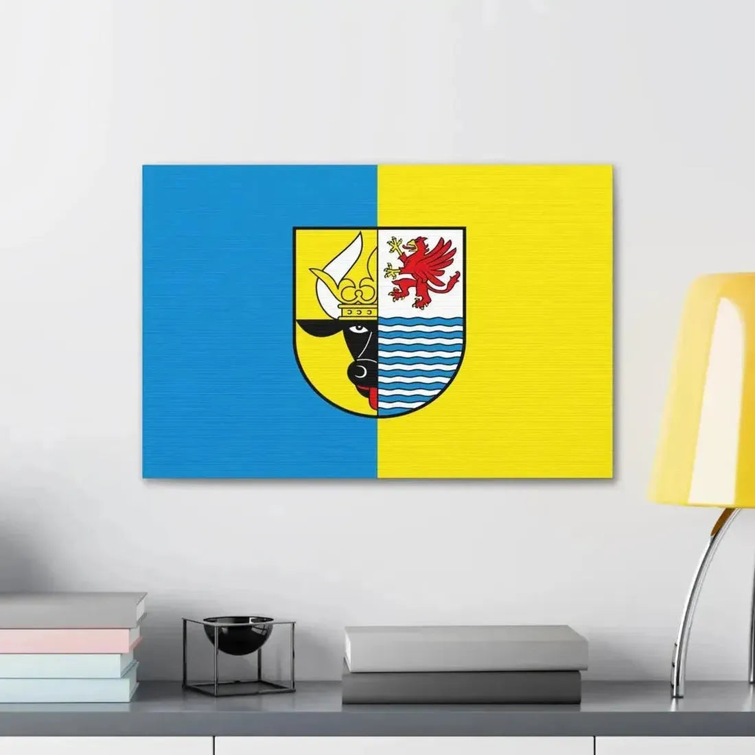 Flag of Mecklenburgische Seenplatte Germany - Canvas Wall Art - The Sticker Space