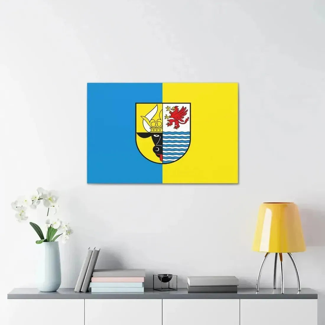 Flag of Mecklenburgische Seenplatte Germany - Canvas Wall Art - The Sticker Space