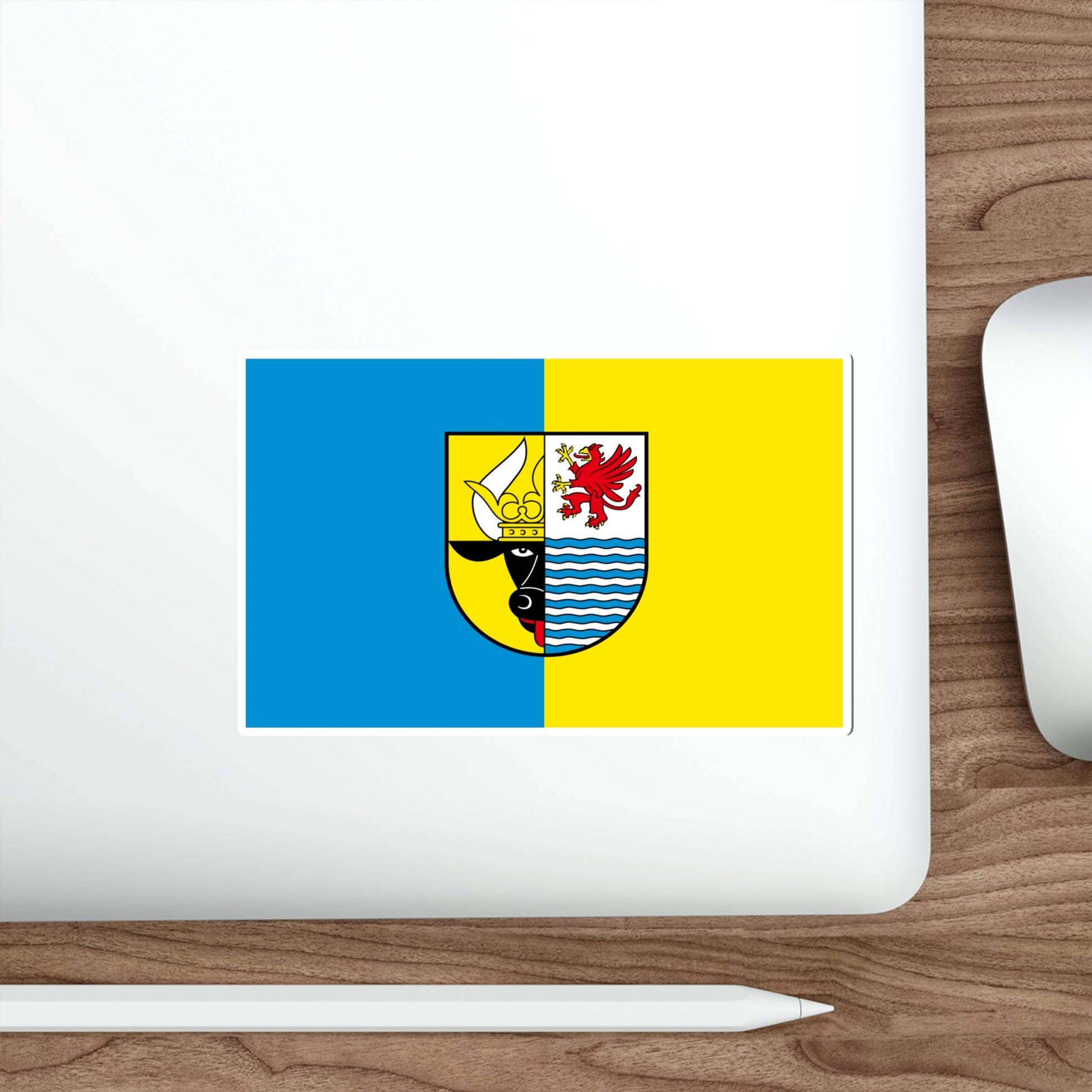 Flag of Mecklenburgische Seenplatte Germany STICKER Vinyl Die-Cut Decal-The Sticker Space