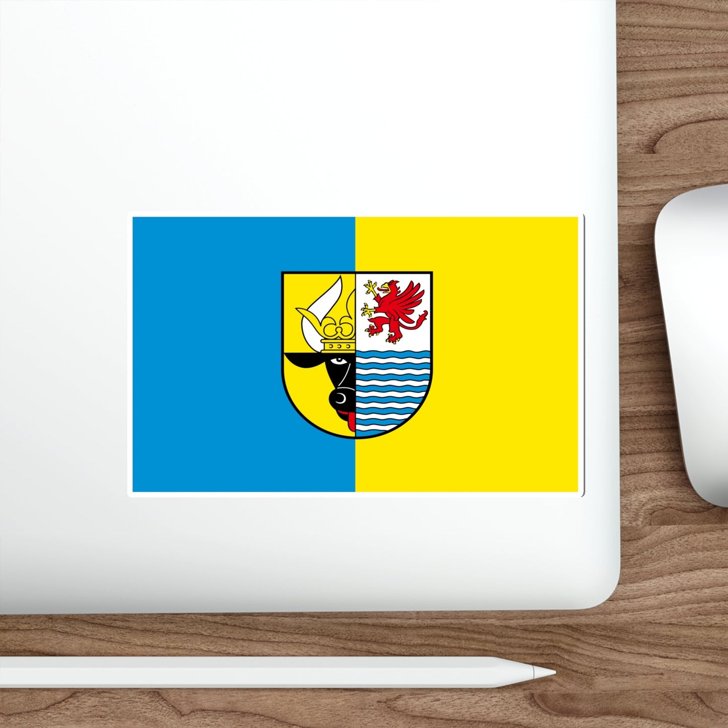 Flag of Mecklenburgische Seenplatte Germany STICKER Vinyl Die-Cut Decal-The Sticker Space