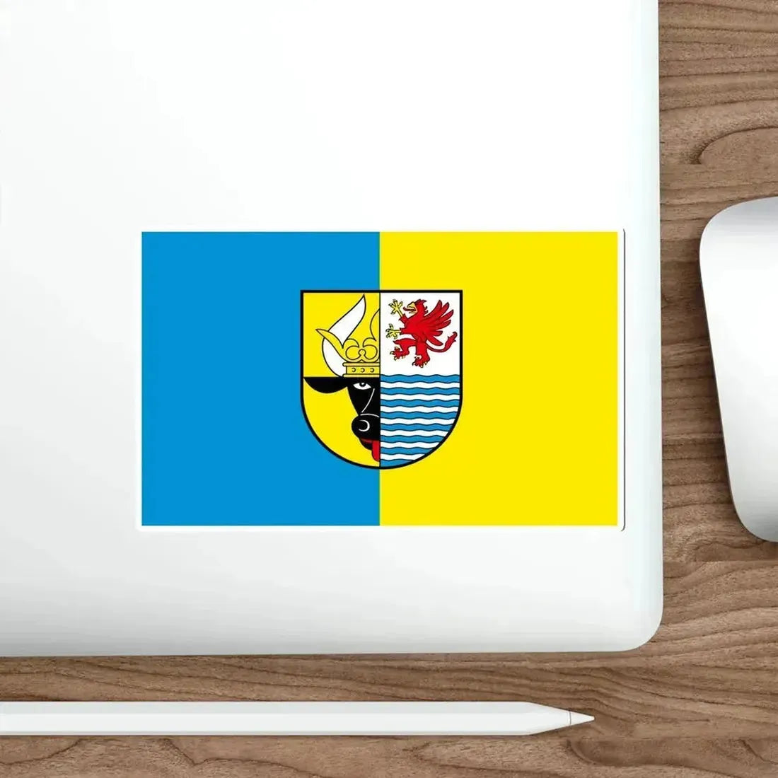 Flag of Mecklenburgische Seenplatte Germany STICKER Vinyl Die-Cut Decal - The Sticker Space