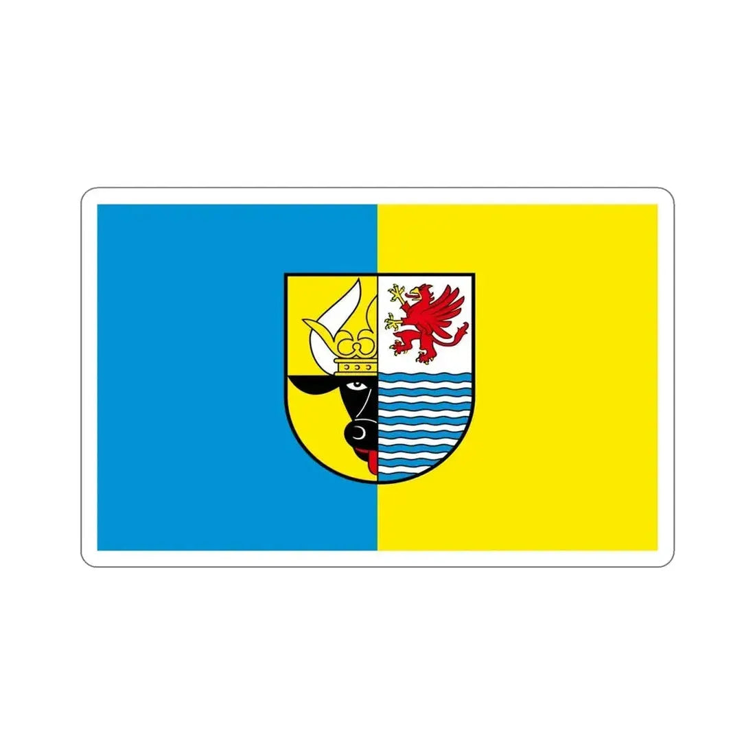 Flag of Mecklenburgische Seenplatte Germany STICKER Vinyl Die-Cut Decal - The Sticker Space