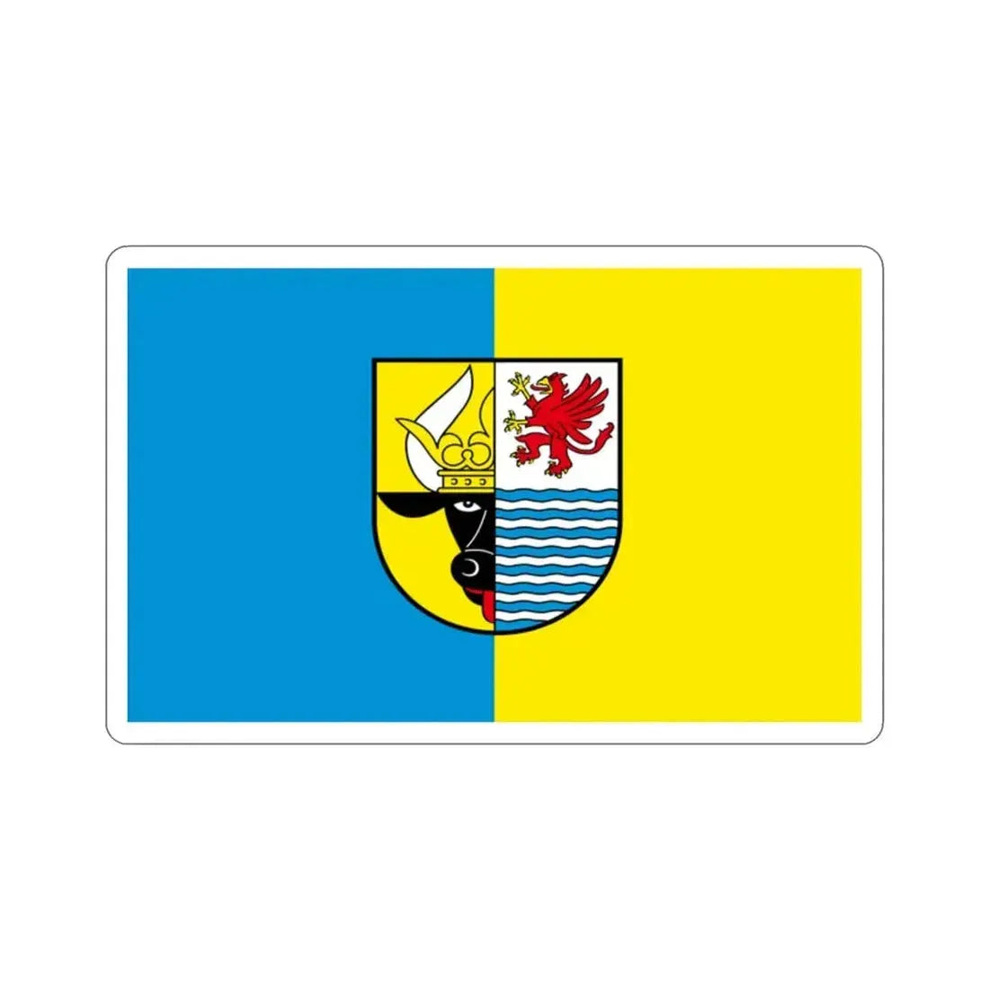 Flag of Mecklenburgische Seenplatte Germany STICKER Vinyl Die-Cut Decal - The Sticker Space