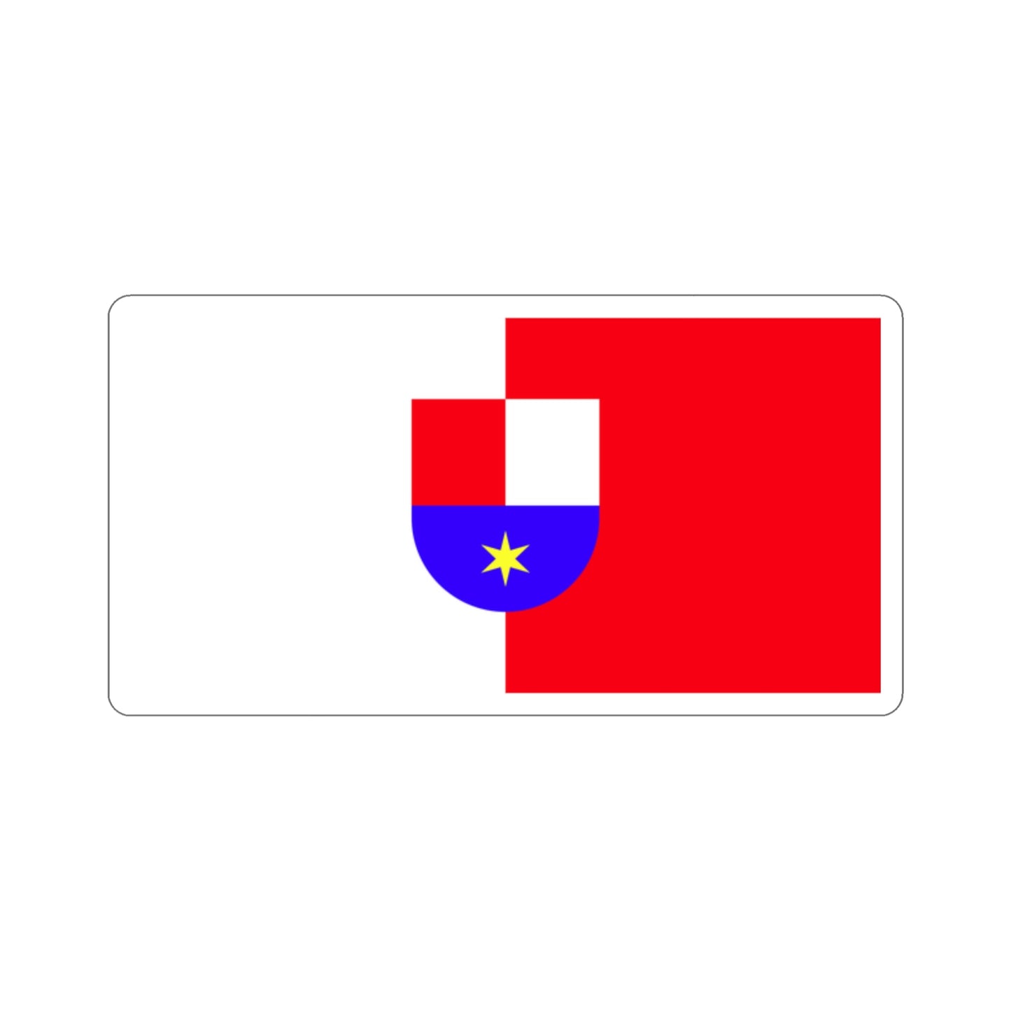 Flag of Međimurje County Croatia STICKER Vinyl Die-Cut Decal-2 Inch-The Sticker Space