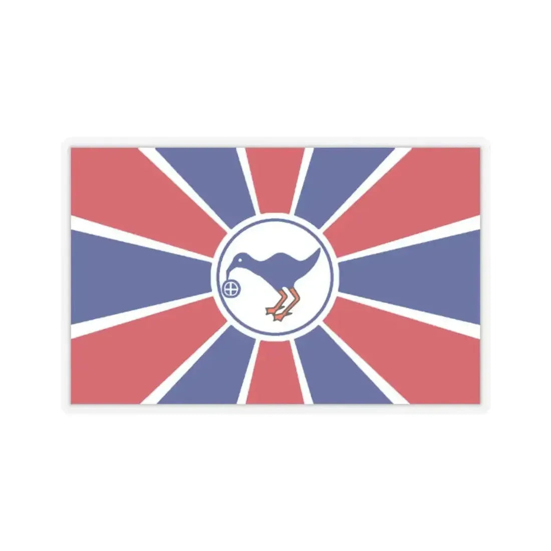 Flag of Melekeok Palau - STICKER Vinyl Kiss-Cut Decal 2 Inch Transparent - The Sticker Space