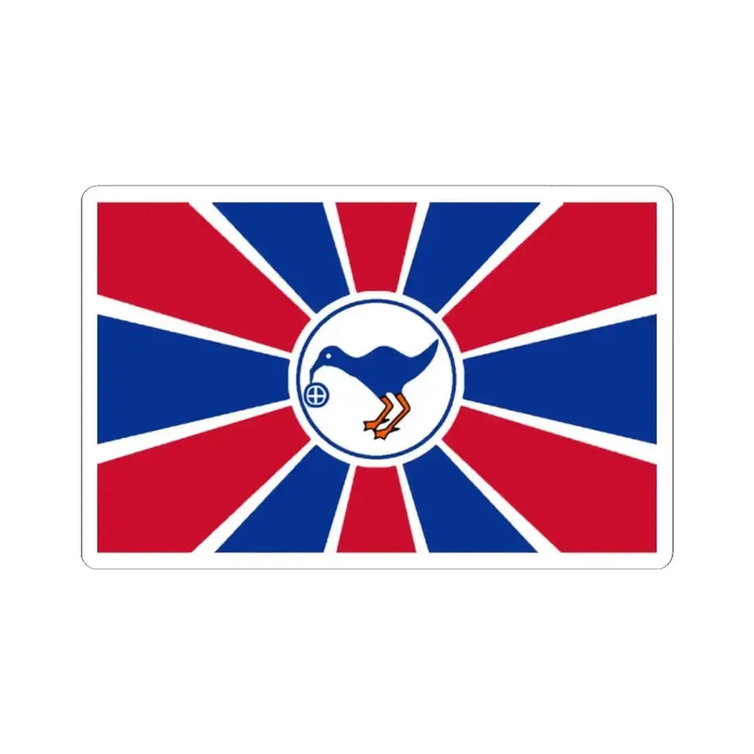 Flag of Melekeok Palau - STICKER Vinyl Kiss-Cut Decal 2 Inch White - The Sticker Space