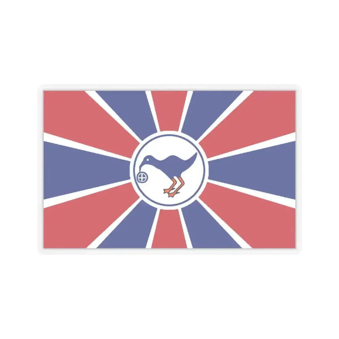 Flag of Melekeok Palau - STICKER Vinyl Kiss-Cut Decal 3 Inch Transparent - The Sticker Space