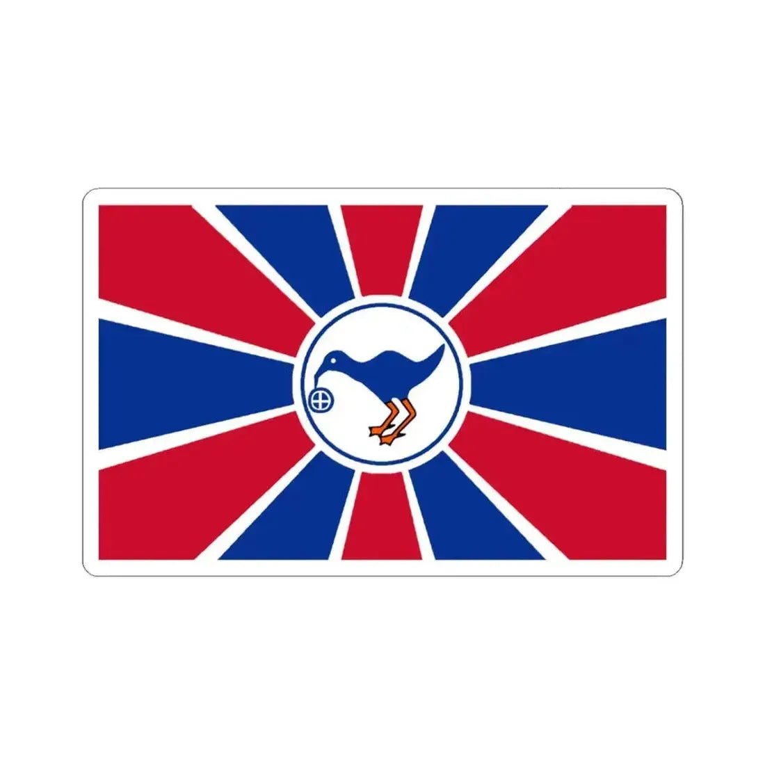 Flag of Melekeok Palau - STICKER Vinyl Kiss-Cut Decal 3 Inch White - The Sticker Space