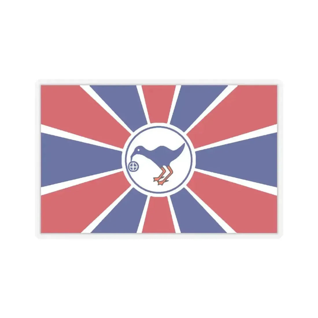 Flag of Melekeok Palau - STICKER Vinyl Kiss-Cut Decal 4 Inch Transparent - The Sticker Space