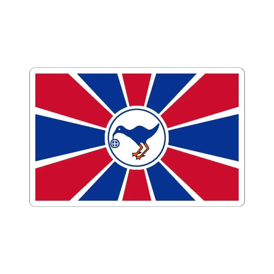 Flag of Melekeok Palau - STICKER Vinyl Kiss-Cut Decal 4 Inch White - The Sticker Space