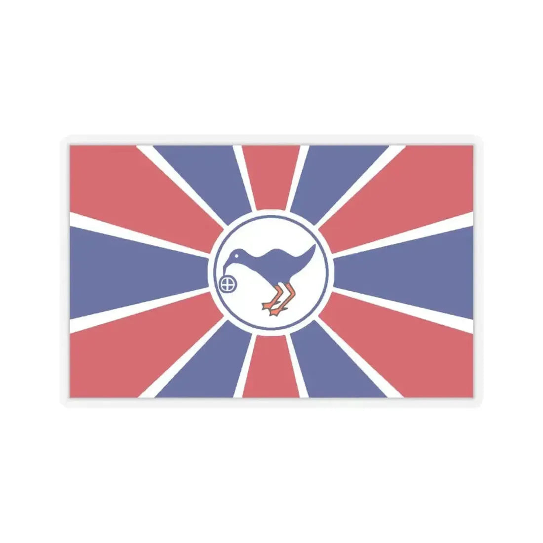 Flag of Melekeok Palau - STICKER Vinyl Kiss-Cut Decal 6 Inch Transparent - The Sticker Space