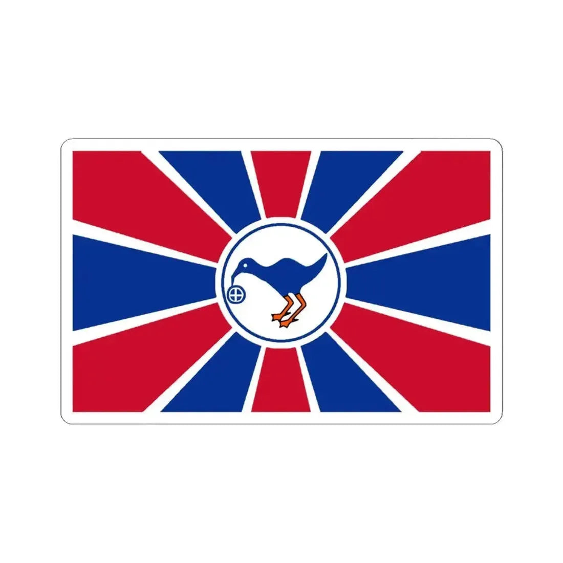 Flag of Melekeok Palau - STICKER Vinyl Kiss-Cut Decal 6 Inch White - The Sticker Space