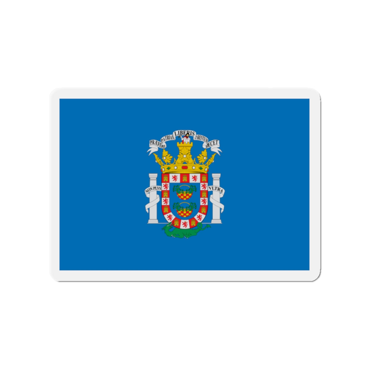 Flag of Melilla Spain - Die-Cut Magnet-2" x 2"-The Sticker Space