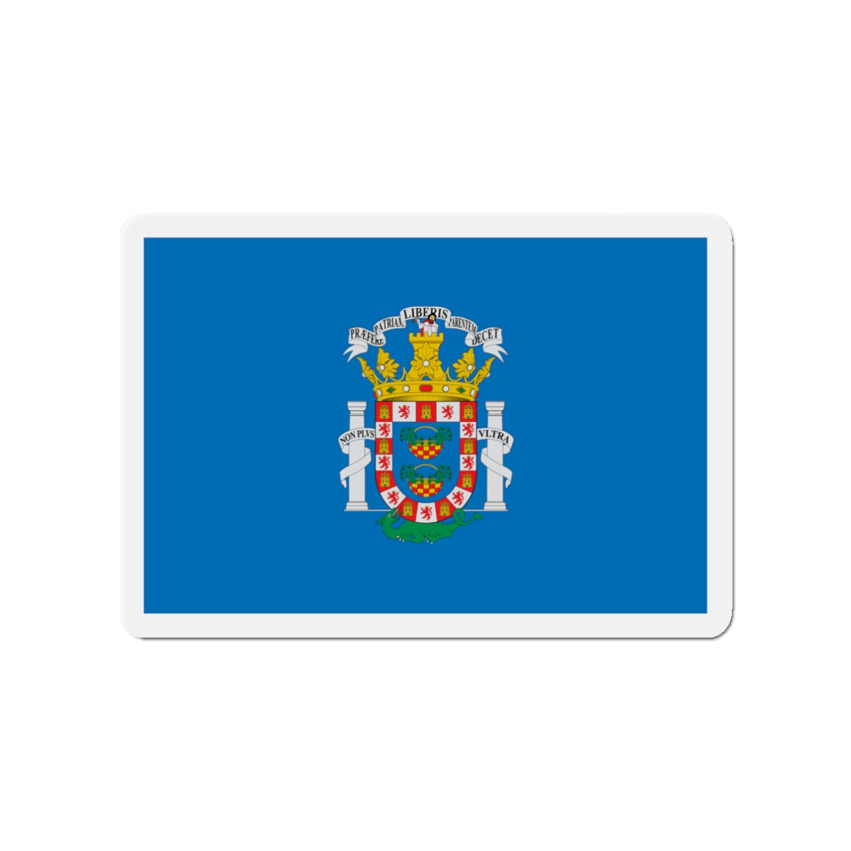 Flag of Melilla Spain - Die-Cut Magnet-3" x 3"-The Sticker Space