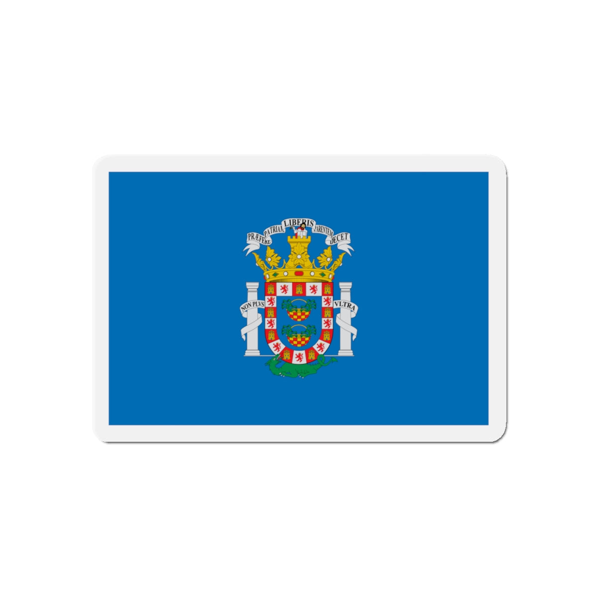 Flag of Melilla Spain - Die-Cut Magnet-5" x 5"-The Sticker Space