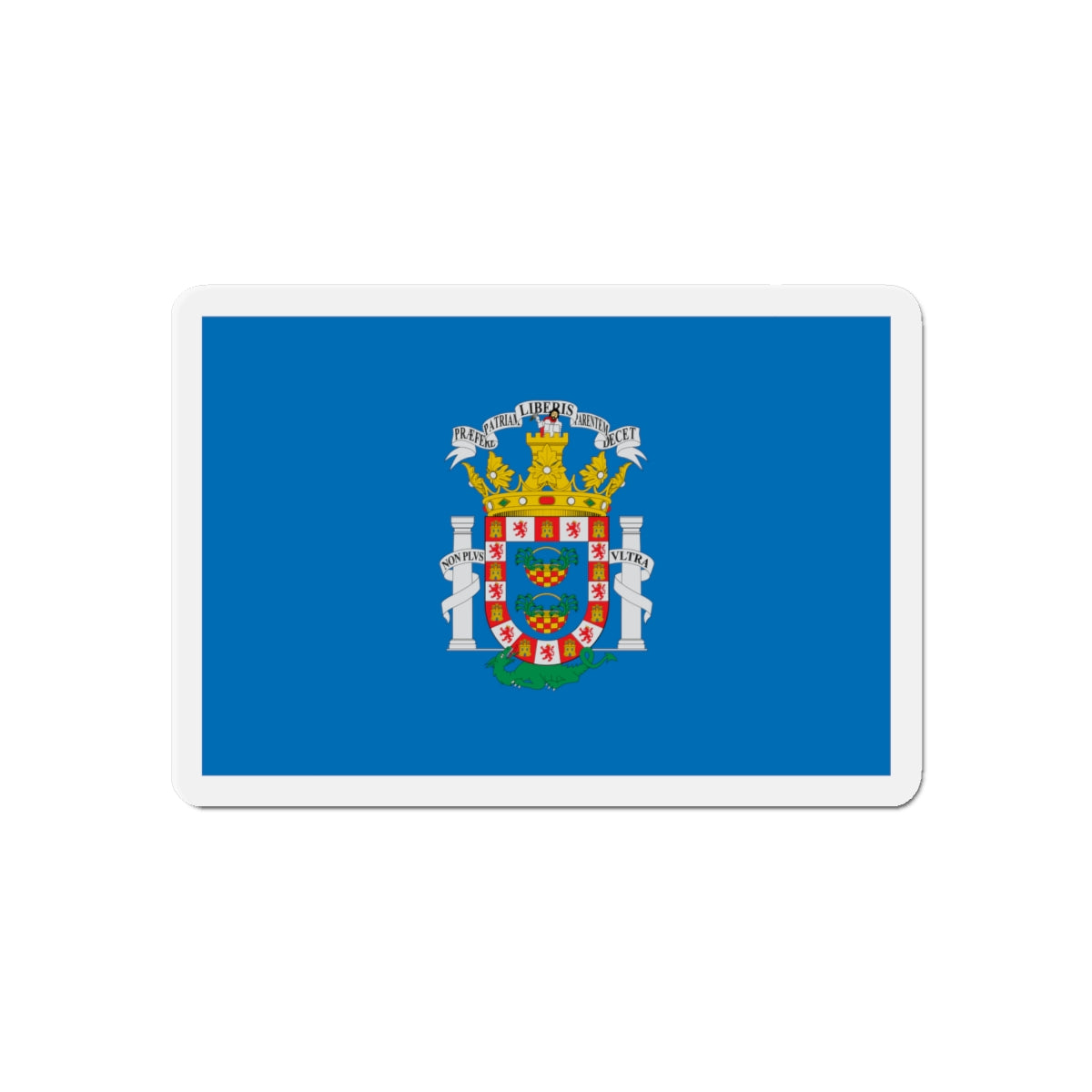 Flag of Melilla Spain - Die-Cut Magnet-6 × 6"-The Sticker Space