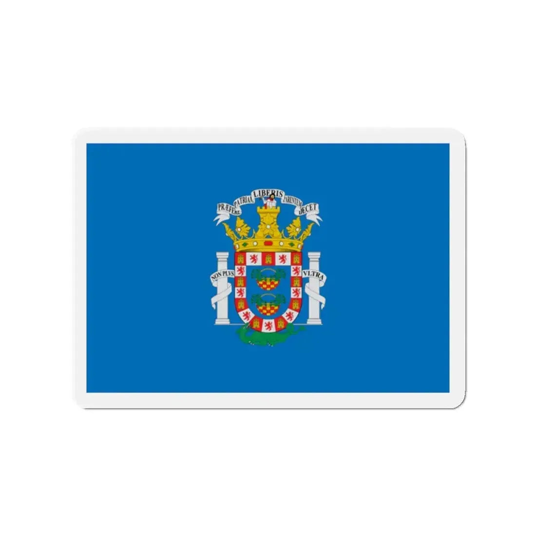 Flag of Melilla Spain - Refrigerator Magnet 2 Inch - The Sticker Space