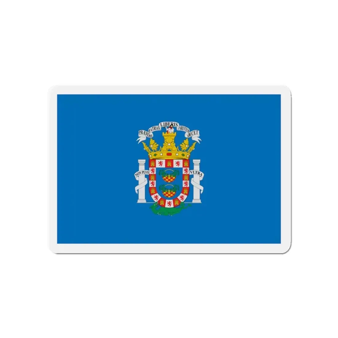 Flag of Melilla Spain - Refrigerator Magnet 3 Inch - The Sticker Space