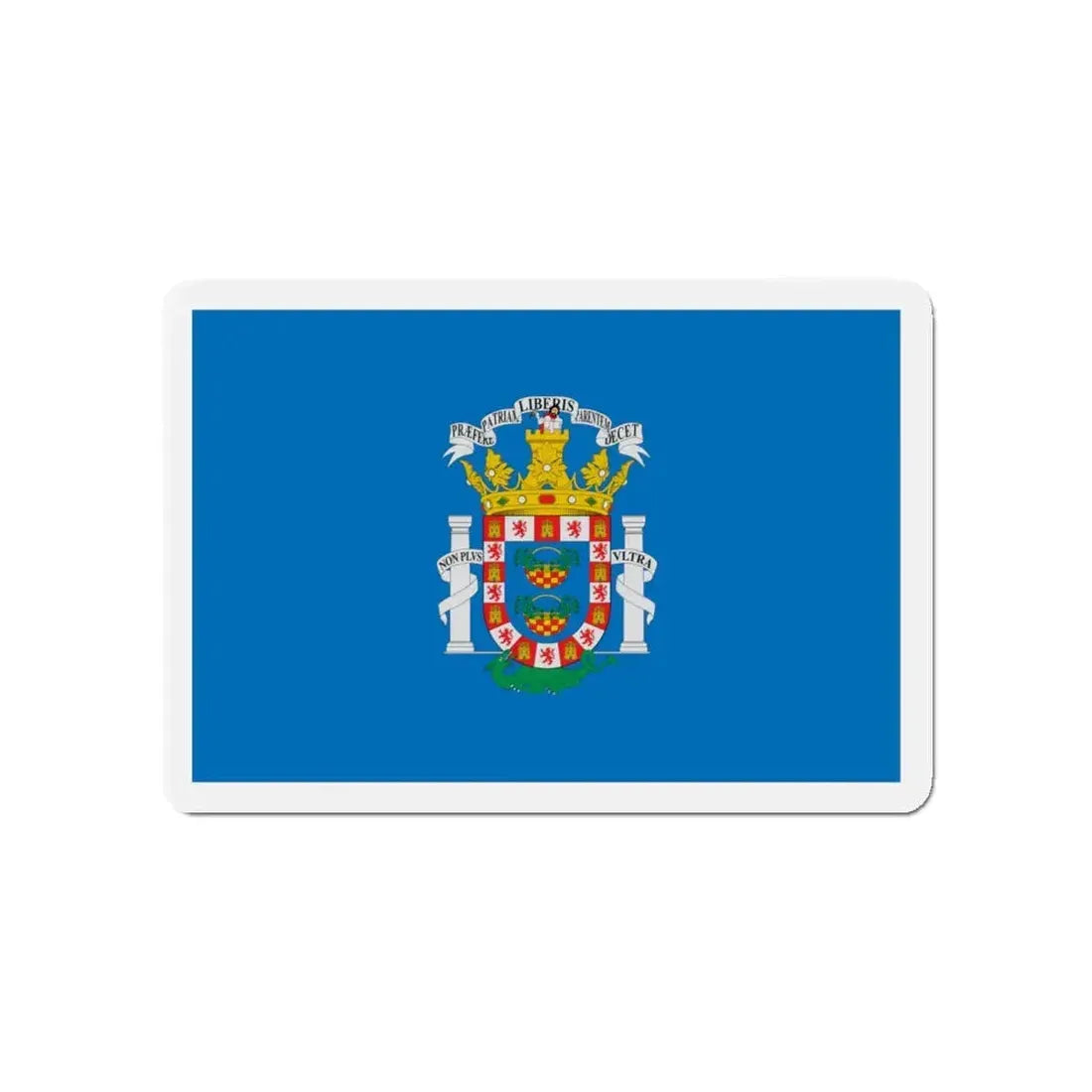 Flag of Melilla Spain - Refrigerator Magnet 4 Inch - The Sticker Space