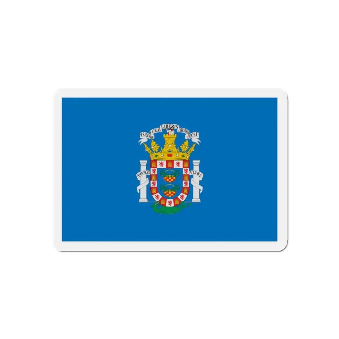 Flag of Melilla Spain - Refrigerator Magnet 5 Inch - The Sticker Space