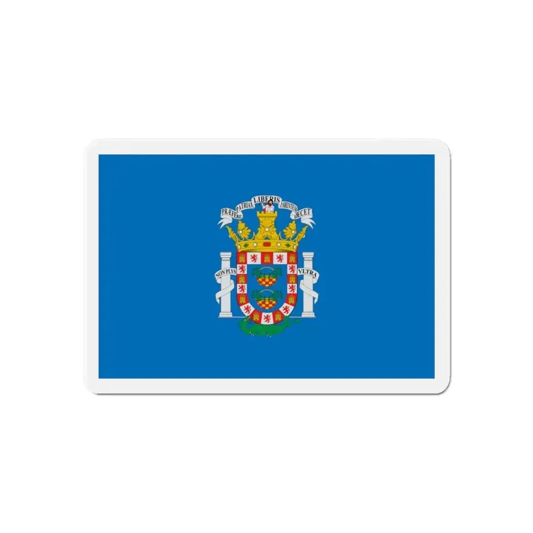 Flag of Melilla Spain - Refrigerator Magnet 6 Inch - The Sticker Space