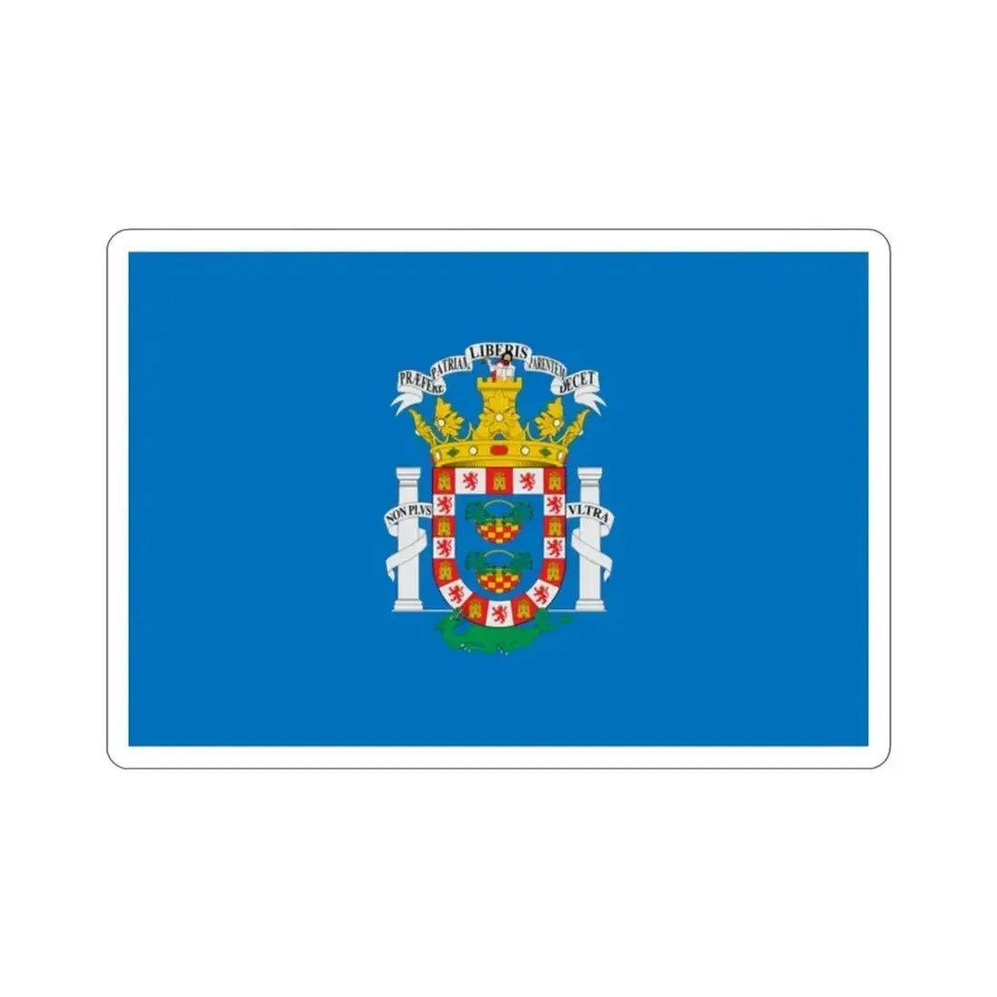 Flag of Melilla Spain STICKER Vinyl Die-Cut Decal 2 Inch - The Sticker Space