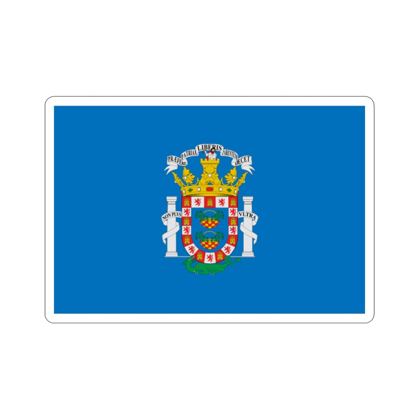 Flag of Melilla Spain STICKER Vinyl Die-Cut Decal-2 Inch-The Sticker Space