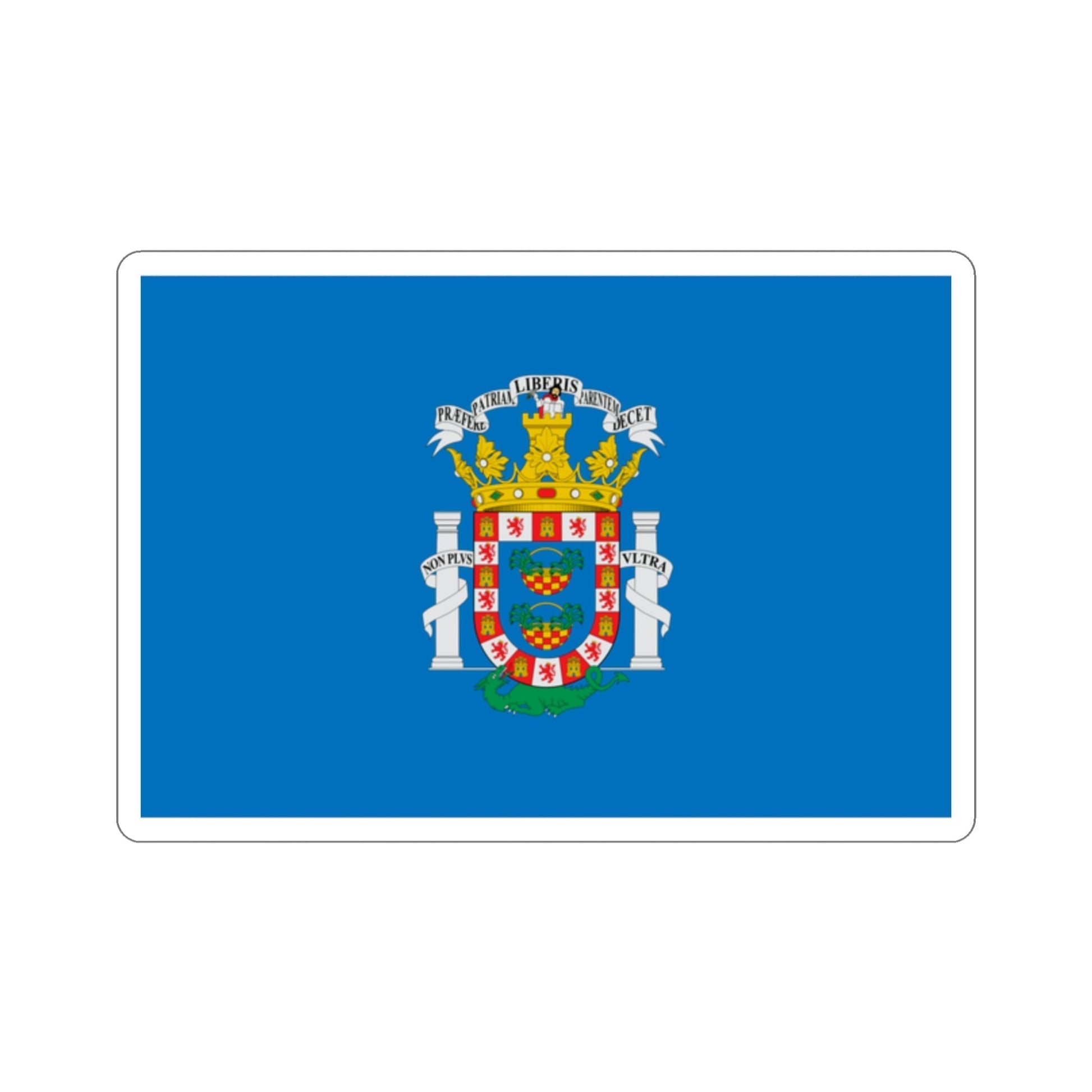 Flag of Melilla Spain STICKER Vinyl Die-Cut Decal-2 Inch-The Sticker Space