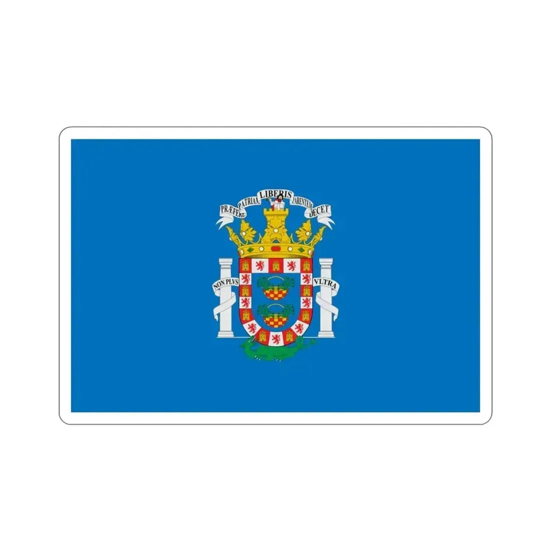 Flag of Melilla Spain STICKER Vinyl Die-Cut Decal 3 Inch - The Sticker Space
