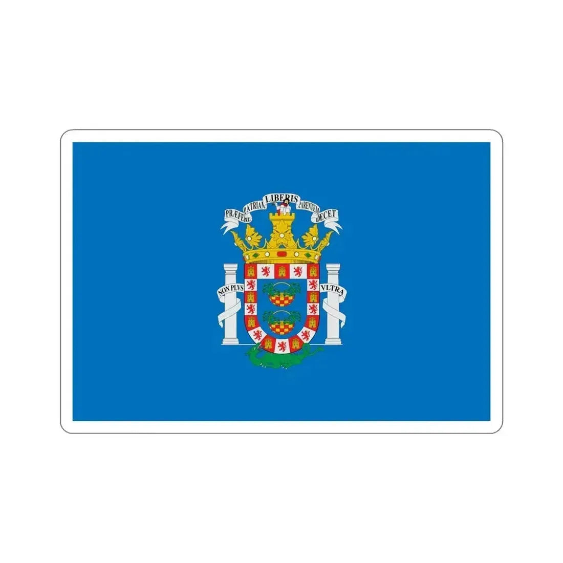 Flag of Melilla Spain STICKER Vinyl Die-Cut Decal 5 Inch - The Sticker Space