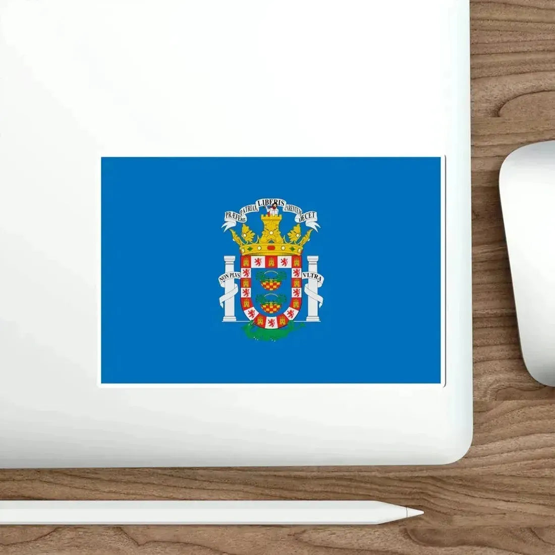 Flag of Melilla Spain STICKER Vinyl Die-Cut Decal - The Sticker Space