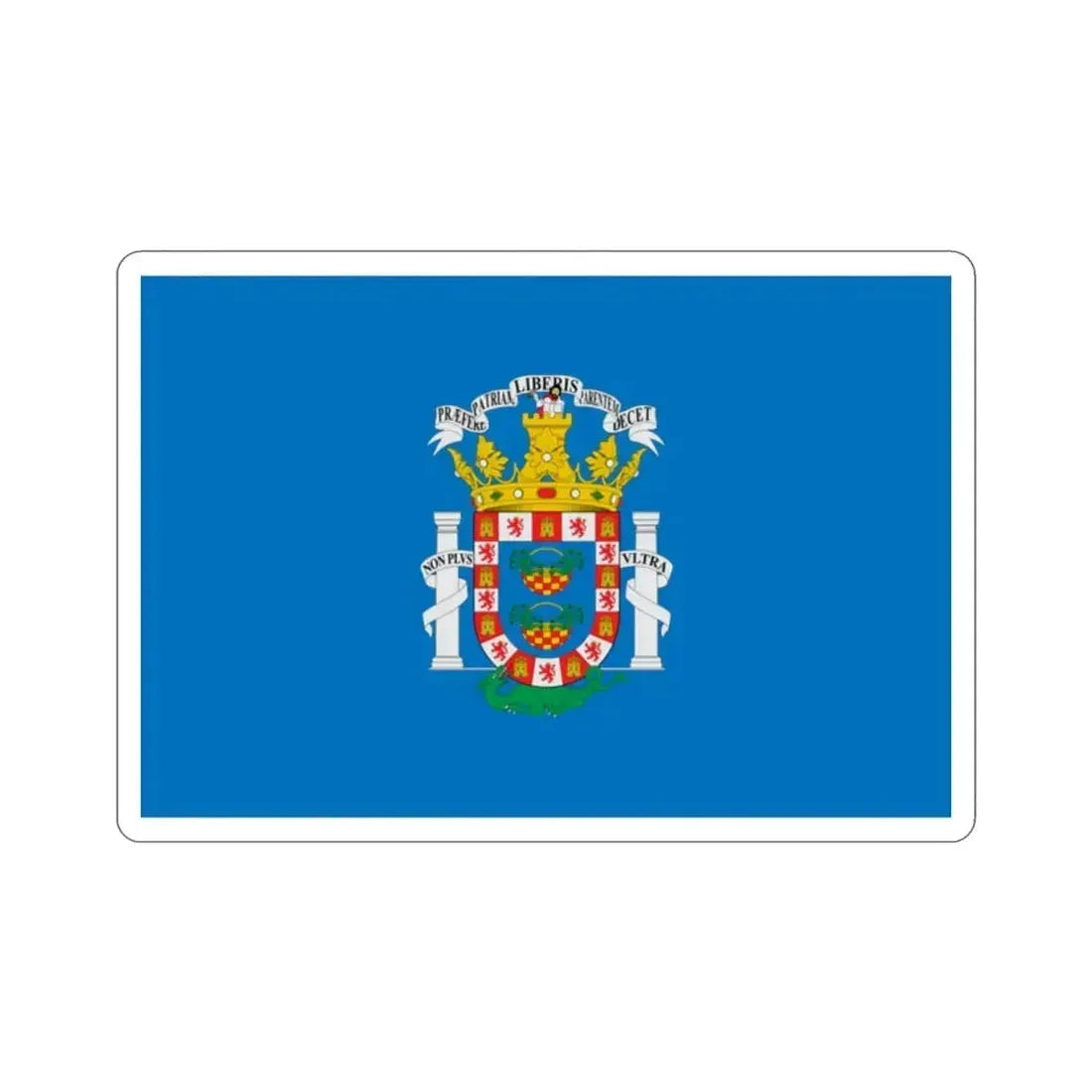 Flag of Melilla Spain STICKER Vinyl Die-Cut Decal - The Sticker Space