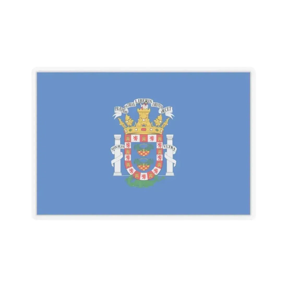 Flag of Melilla Spain - STICKER Vinyl Kiss-Cut Decal 2 Inch Transparent - The Sticker Space