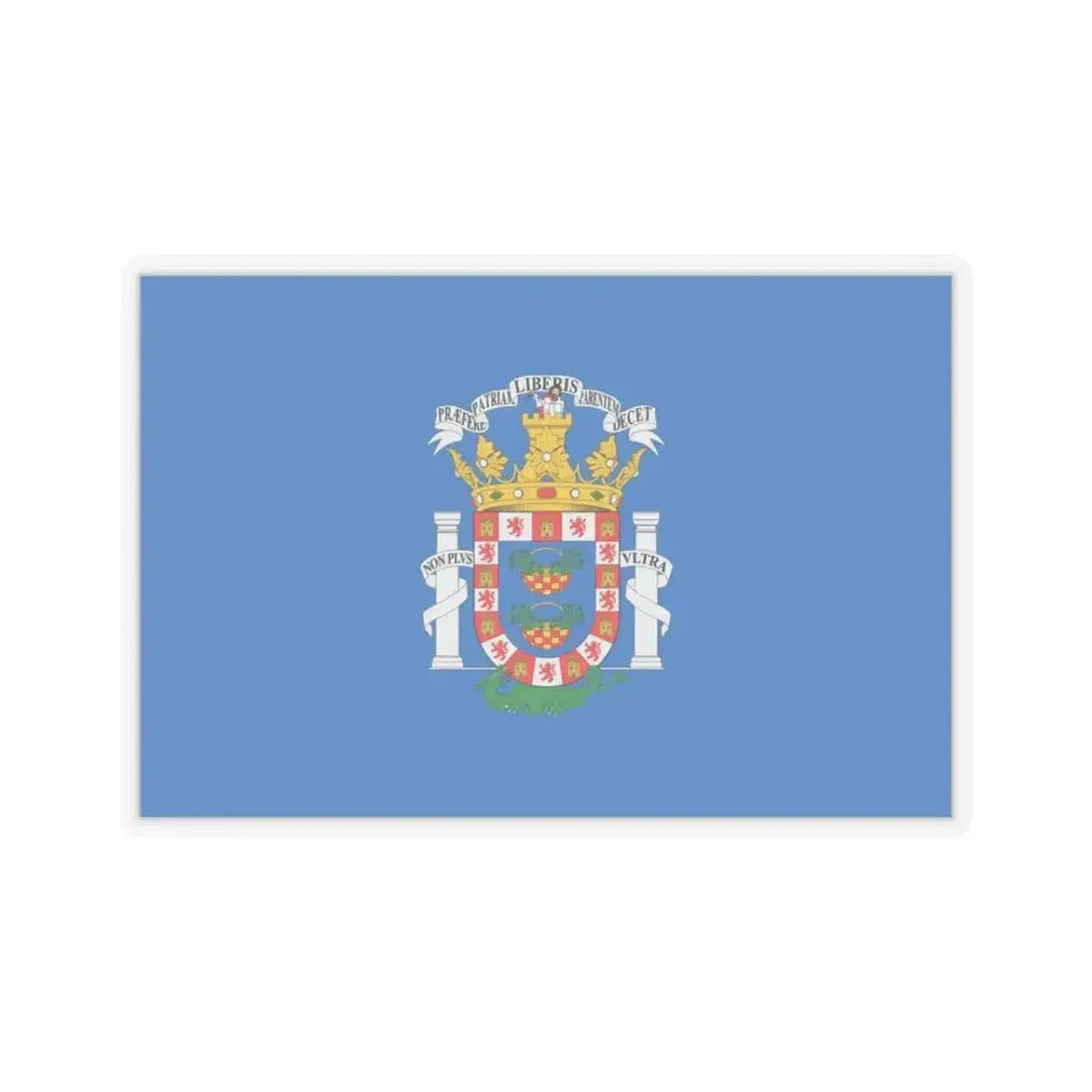 Flag of Melilla Spain - STICKER Vinyl Kiss-Cut Decal 3 Inch Transparent - The Sticker Space