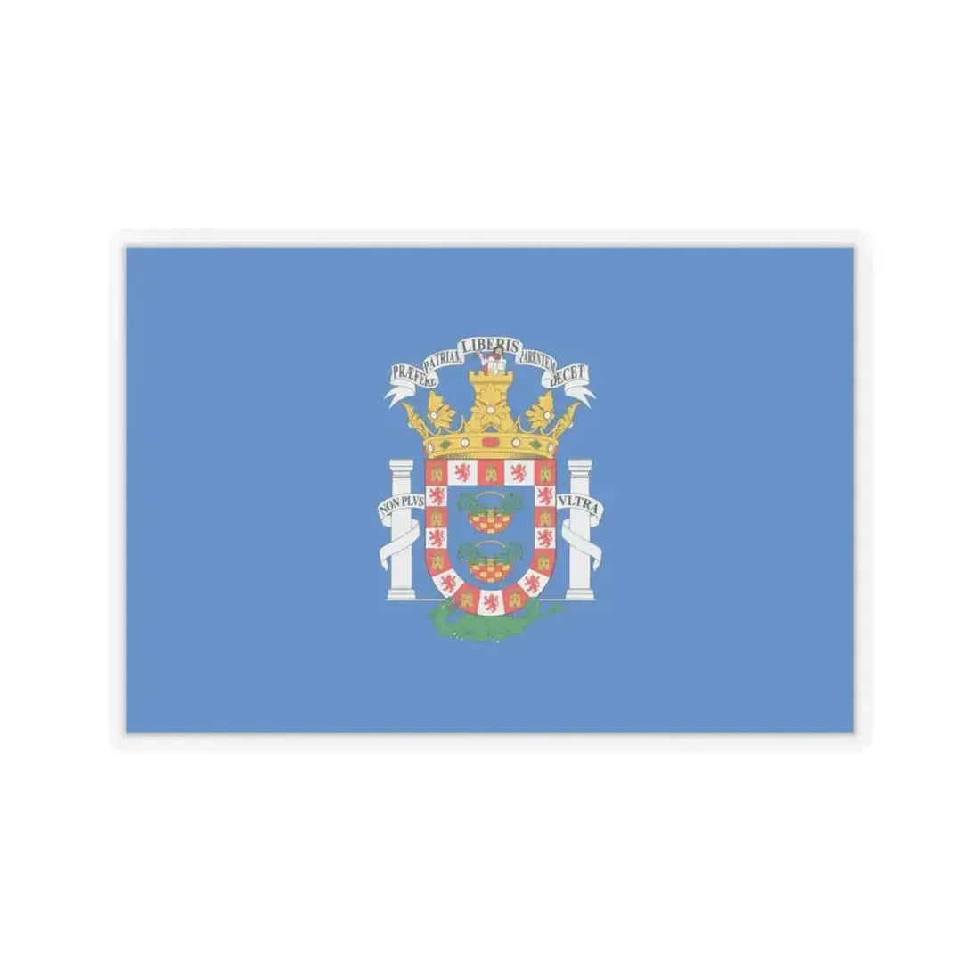 Flag of Melilla Spain - STICKER Vinyl Kiss-Cut Decal 4 Inch Transparent - The Sticker Space
