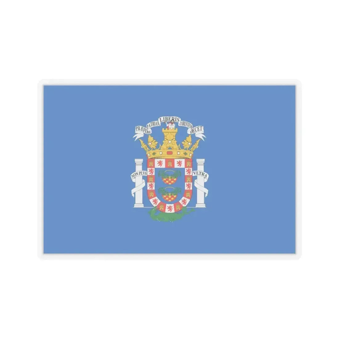Flag of Melilla Spain - STICKER Vinyl Kiss-Cut Decal 6 Inch Transparent - The Sticker Space