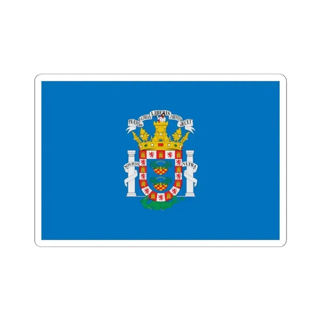 Flag of Melilla Spain - STICKER Vinyl Kiss-Cut Decal 6 Inch White - The Sticker Space