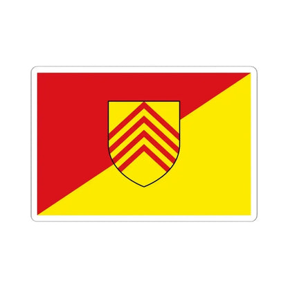 Flag of Melle (Belgium) STICKER Vinyl Kiss-Cut Decal 6 Inch White - The Sticker Space