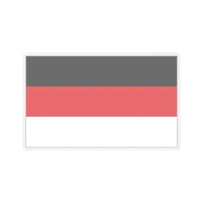 Flag of Memmingen Germany - STICKER Vinyl Kiss-Cut Decal 4 Inch Transparent - The Sticker Space