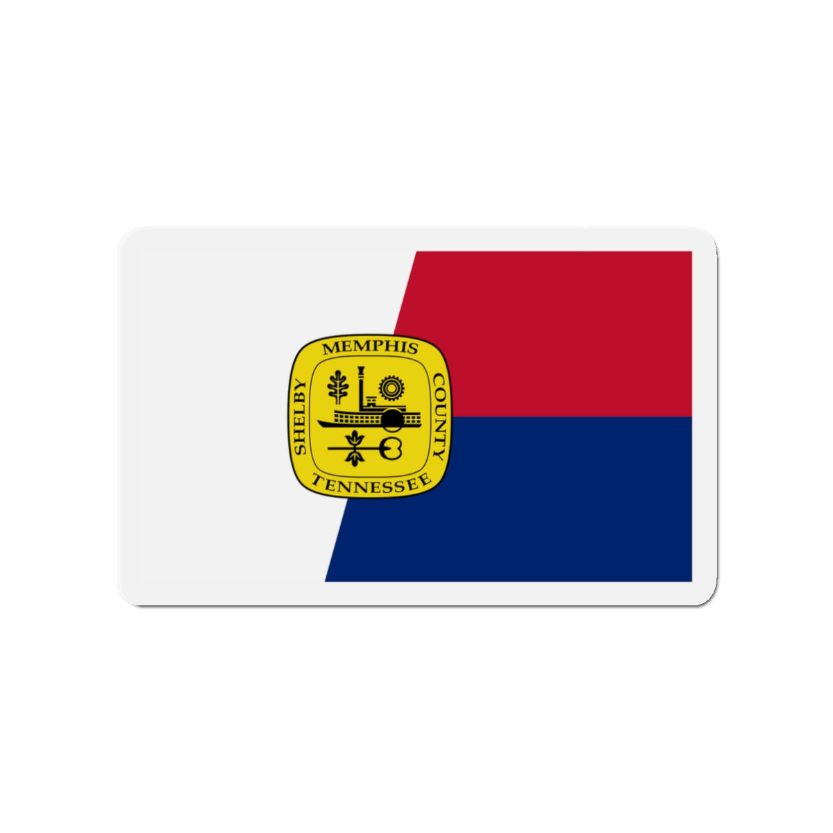 Flag of Memphis Tennessee - Die-Cut Magnet-3" x 3"-The Sticker Space