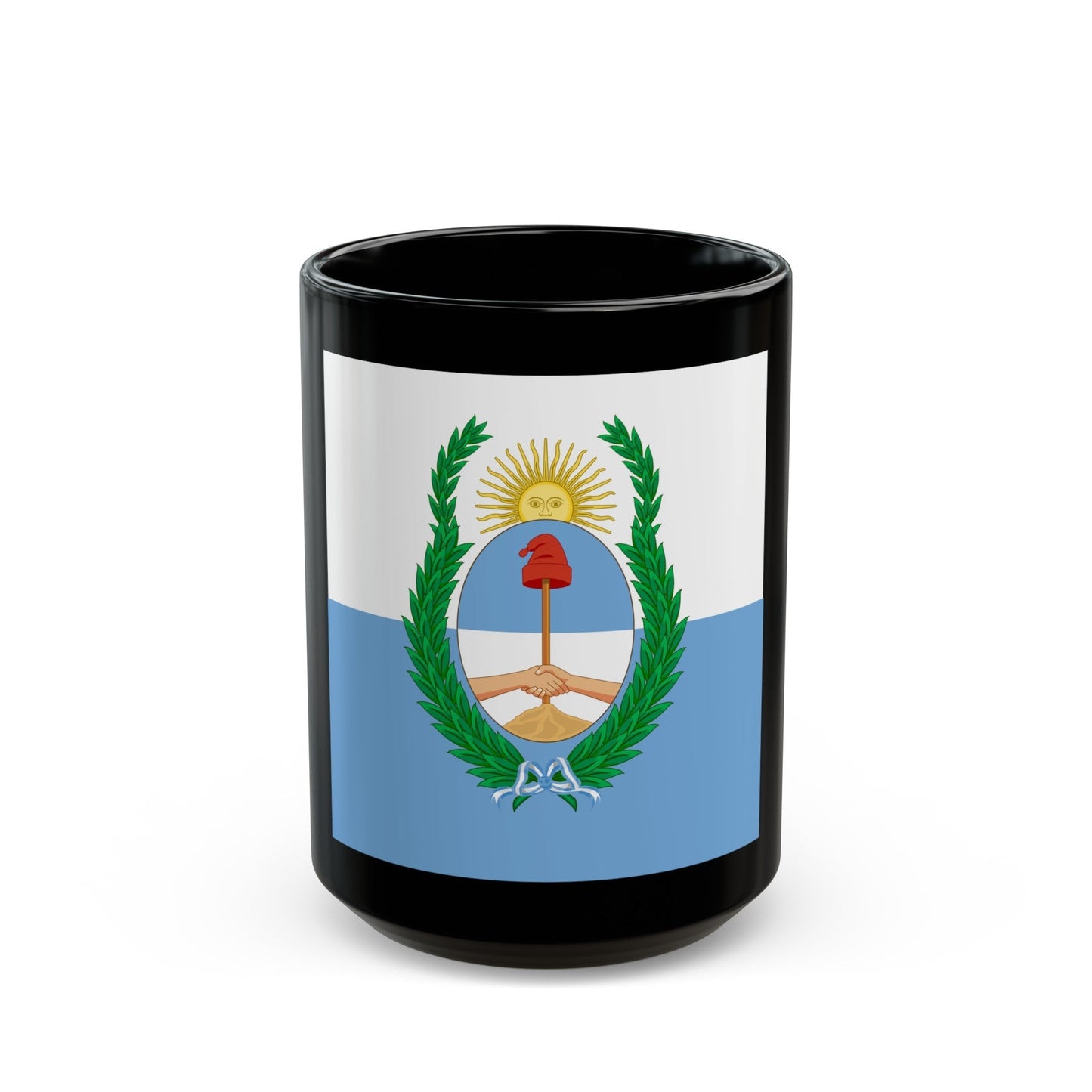 Flag of Mendoza Province Argentina - Black Coffee Mug-15oz-The Sticker Space